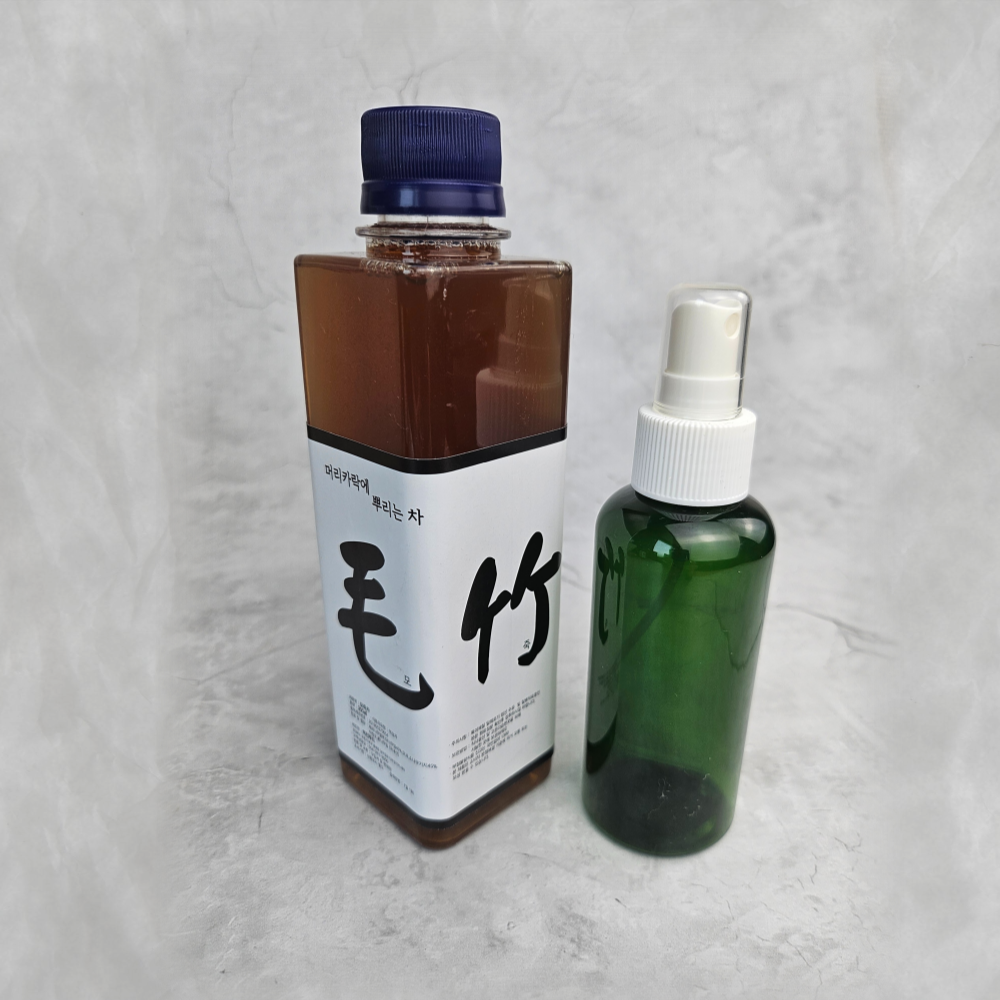 머리까락에 뿌리는 차 '모죽'